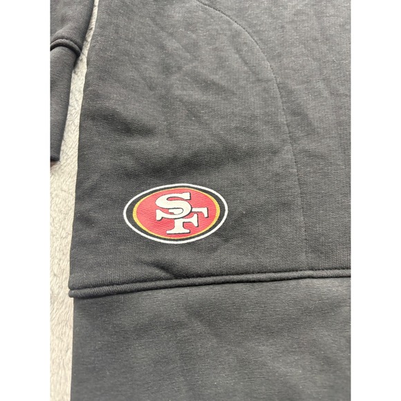 Champion San Francisco 49ers Mens V-Neck Sweatshirt Black Red XL NWT NFL Pockets - Picture 3 of 5